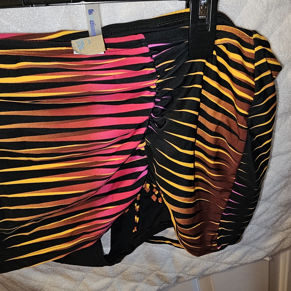 Swimsuits For All Multicolor Striped Bikini - Picture 10 of 13